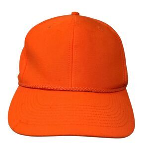 Signatures Men's Snapback Hat Bright Orange Size OSFA Blank Rope